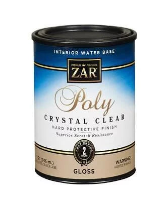 Aqua ZAR Clear Fluid Indoor Polyurethane Paint 1 qt. 125 sq. ft. Coverage (Pack of 4)