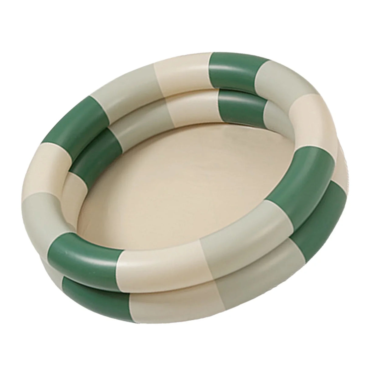 Goldmeet Inflatable Pool Baby Retro Blow Up Swimming Pool Family Cute Style Thickened Liquid Pool Green Stripe