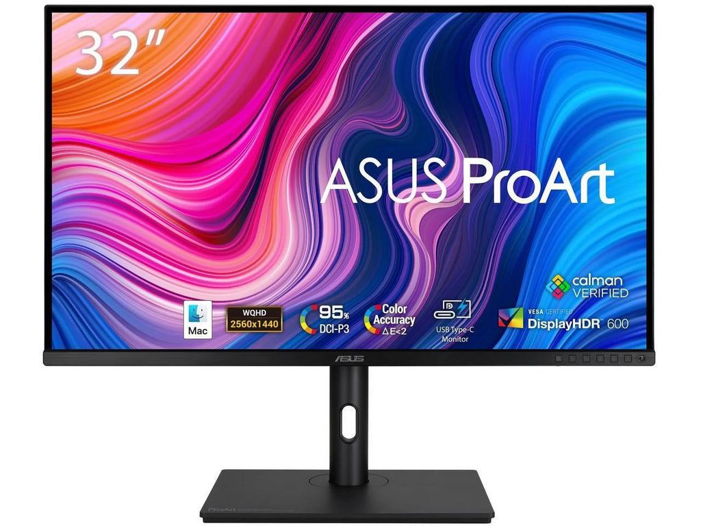 ProArt Display 32" 1440P Monitor (PA328CGV) - QHD (2560 x 1440), IPS, 165Hz, 95% DCI-P3, 100% sRGB/Rec.709, Delta E < 2, Calman Verified, USB-C Power Delivery, DisplayPort, HDMI, USB 3.1 Hub, C-c