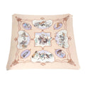 Pre-Owned HERMES Pleated Scarf Carre Horse Pattern Hermes Pink Beige (Fair)