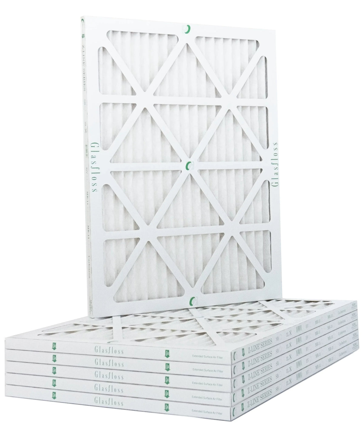 Glasfloss 18x25x1 - MERV 10 -Qty:6 - Furnace Air Filter - Made in USA (Actual Size: 17.5 x 24.5x7/8 inch)
