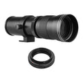 Suzicca Camera MF Super Telephoto Zoom Lens F/8.3-16 420-800mm T Mount with Adapter Ring Universal 1/4 Thread Replacement for EF-Mount Cameras 80D 77D 70D 60D 60Da 50D 7D 6D 5D T7i T7s T6s T6