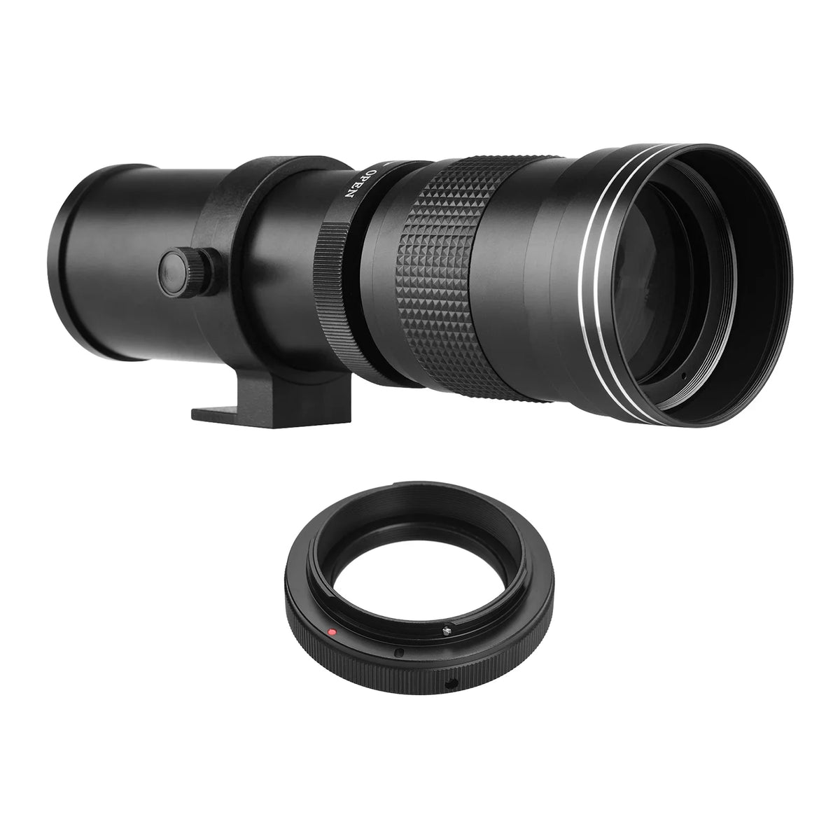 Suzicca Camera MF Super Telephoto Zoom Lens F/8.3-16 420-800mm T Mount with Adapter Ring Universal 1/4 Thread Replacement for EF-Mount Cameras 80D 77D 70D 60D 60Da 50D 7D 6D 5D T7i T7s T6s T6