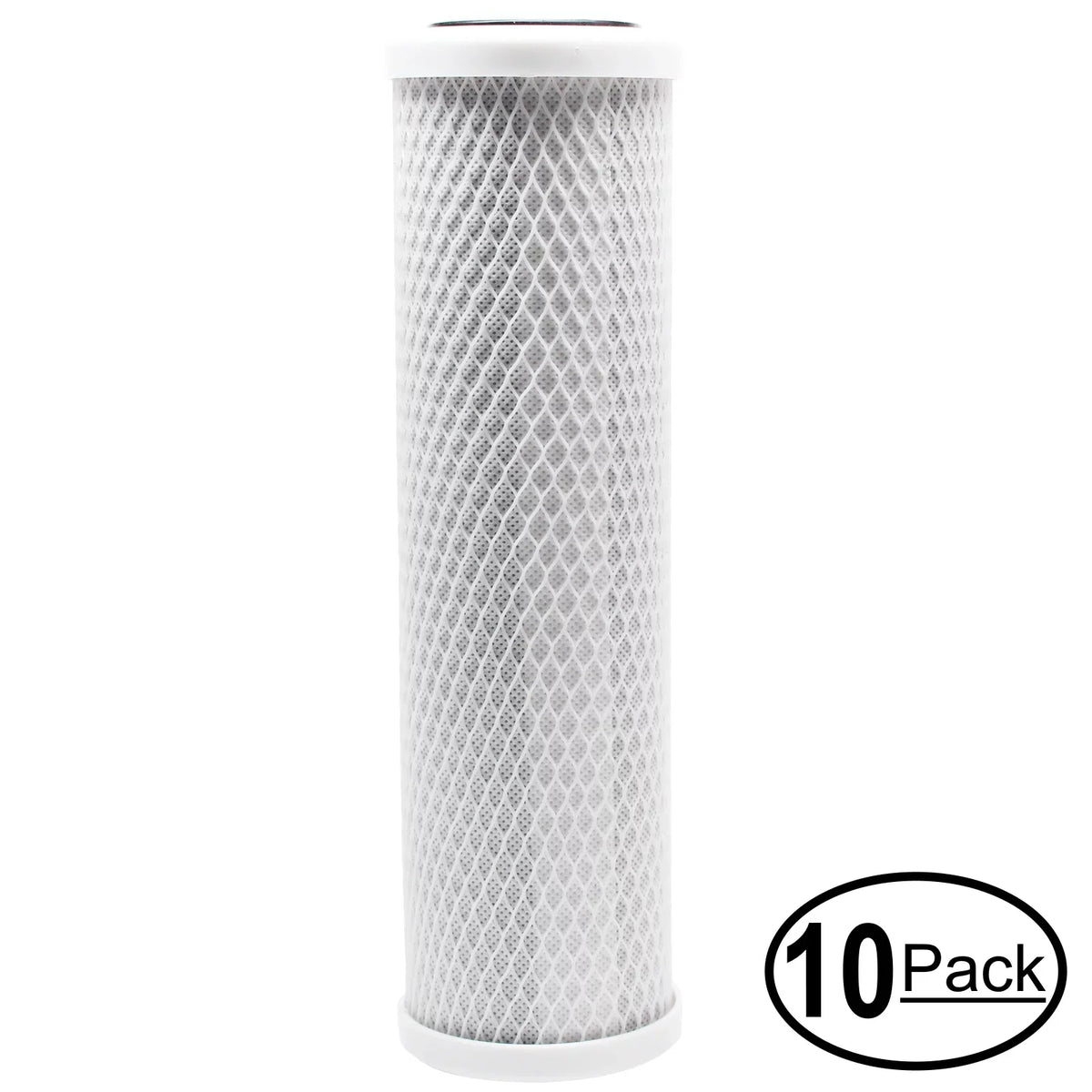10-Pack Replacement for Captive Purity CP1131 Activated Carbon Block Filter - Universal 10 inch Filter for Captive Purity 35 GPD Deluxe RO Filter System - Denali Pure Brand
