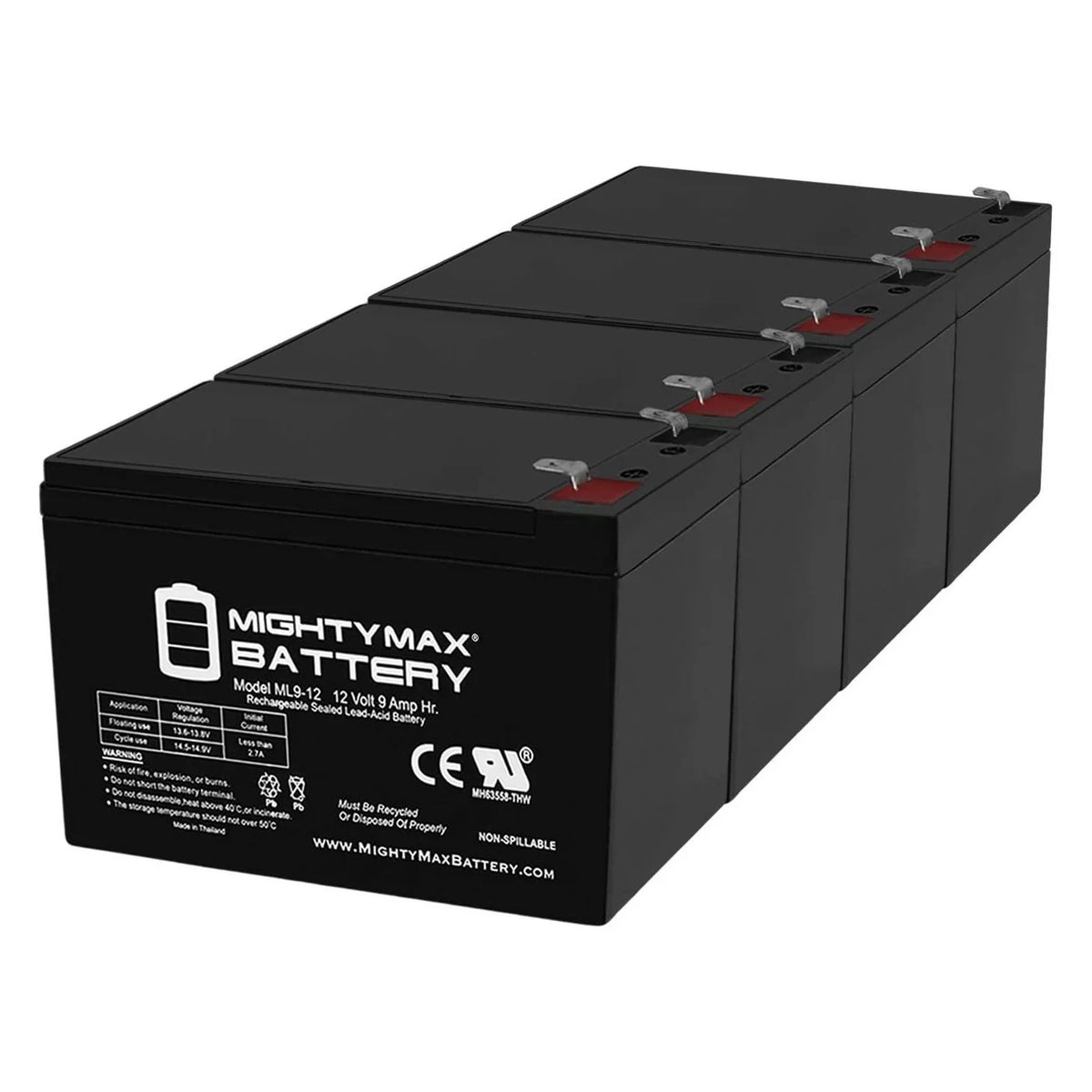 12V 9Ah Battery Replacement for Merida PC 500 Current-activated Bike - 4 Pack