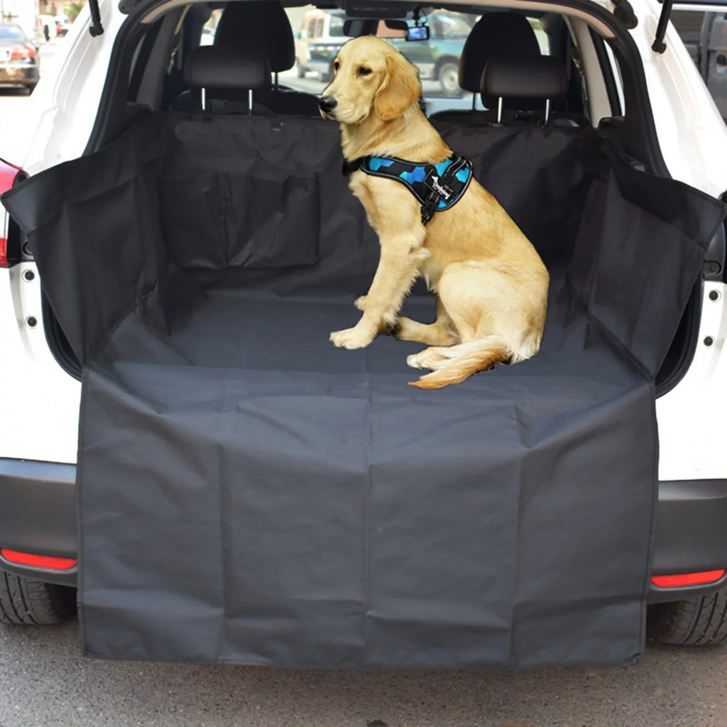 Arealer Thicker Bite Resistant Oxford Cloth Car Trunk Pet Mat Trunk Organizer Mat Dirt-proof Protective Mat Dog Seat Cushion for SUV Sedan Van