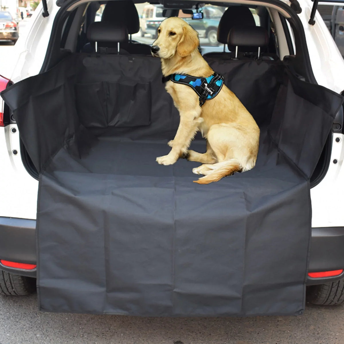 Arealer Thicker Bite Resistant Oxford Cloth Car Trunk Pet Mat Trunk Organizer Mat Dirt-proof Protective Mat Dog Seat Cushion for SUV Sedan Van