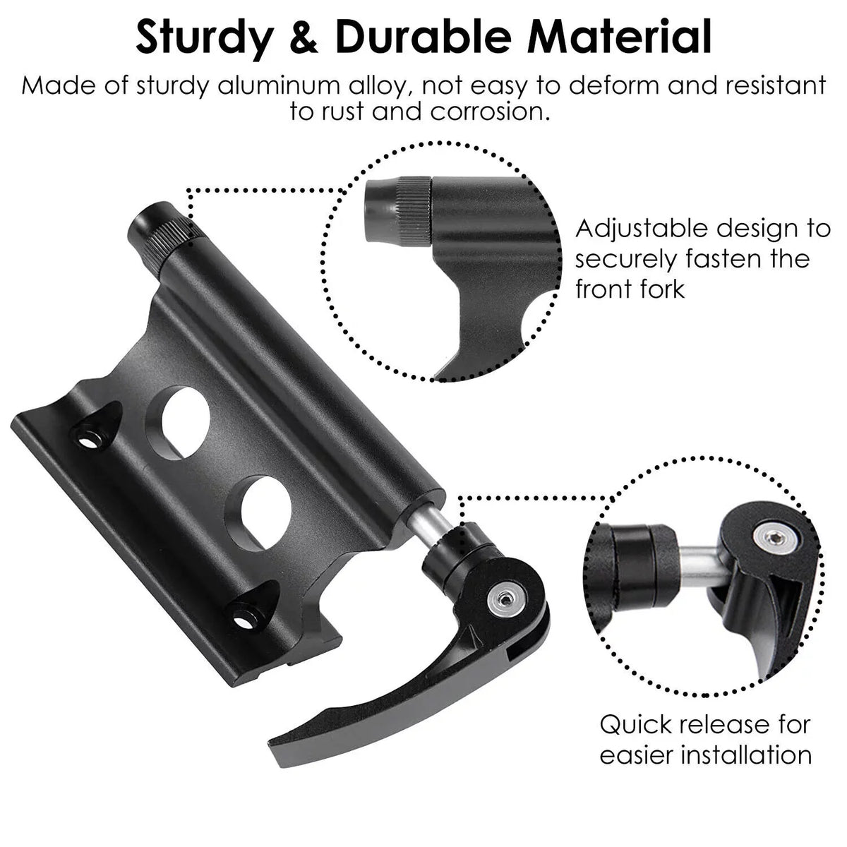 Bike Block Fork Mount Set Heavy-Duty QR Fork Mount Holder Pickup Truck Bed Rack