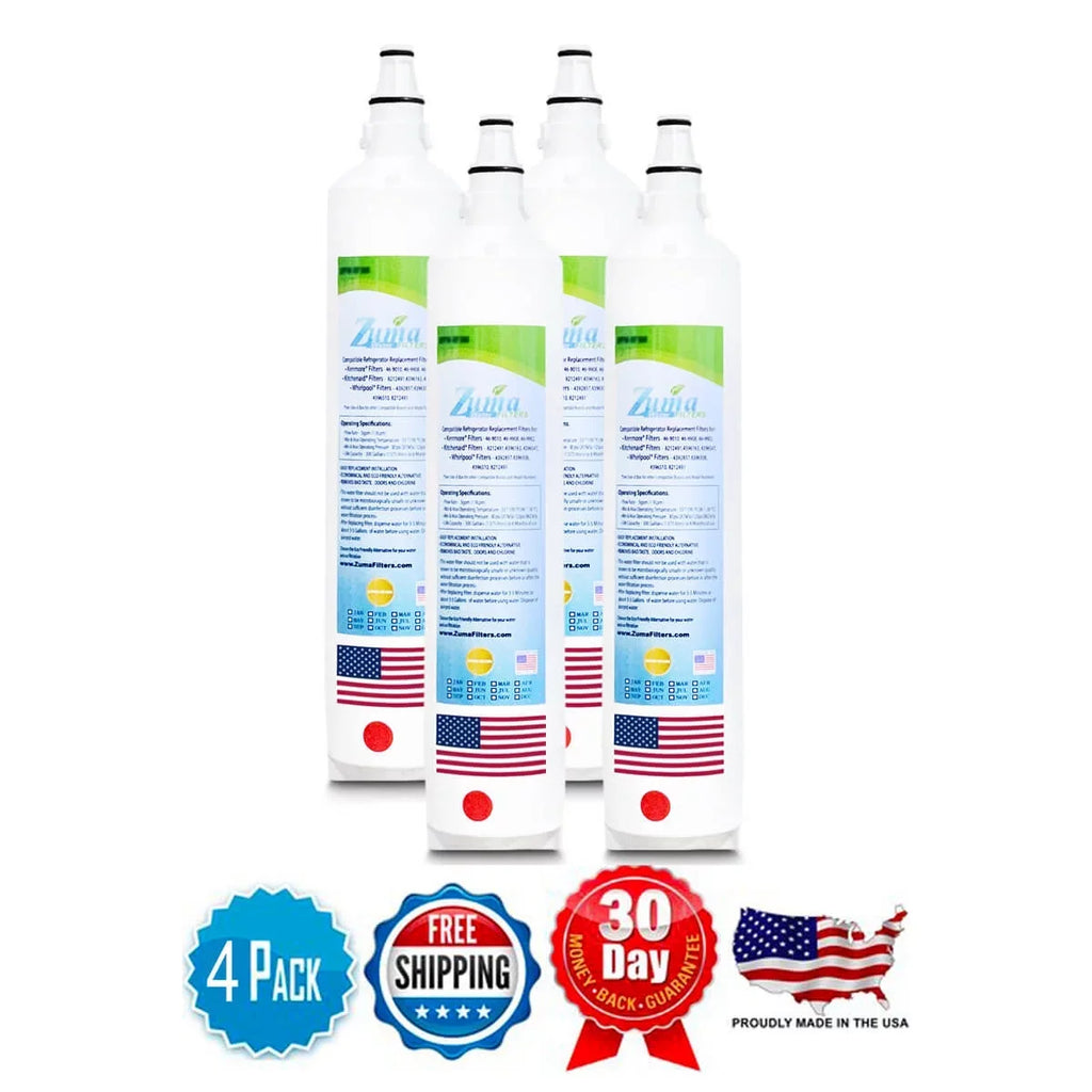 ZUMA Brand , Liquid Filters , Model # ZWFZ1-RF750 , Compatible with Subzero® IT30RIDRH - 4 Pack - Made in U.S.A.