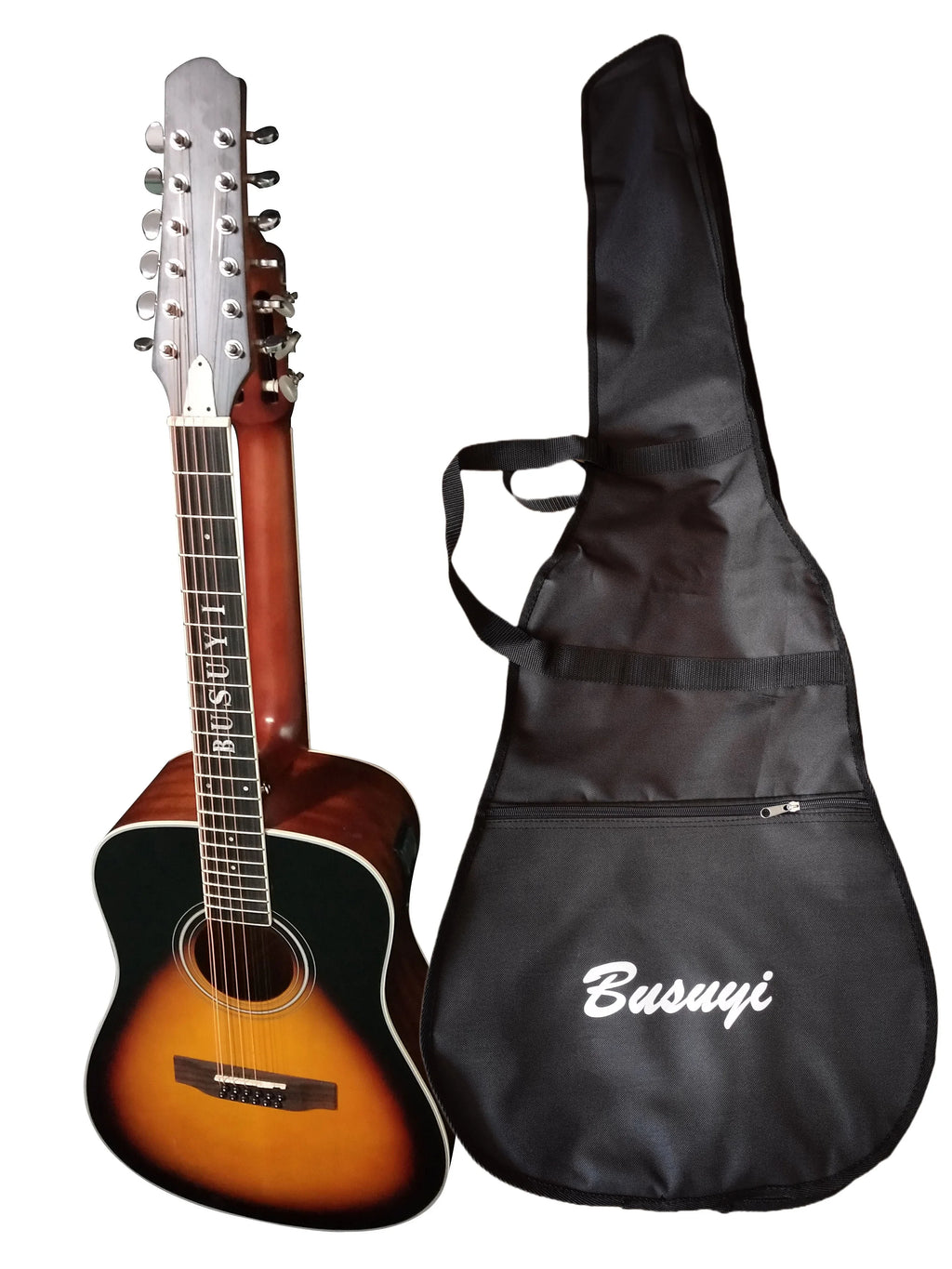12/6 Strings Acoustic Double Neck; Double Sided Busuyi Guitar 2021 PT Sunset