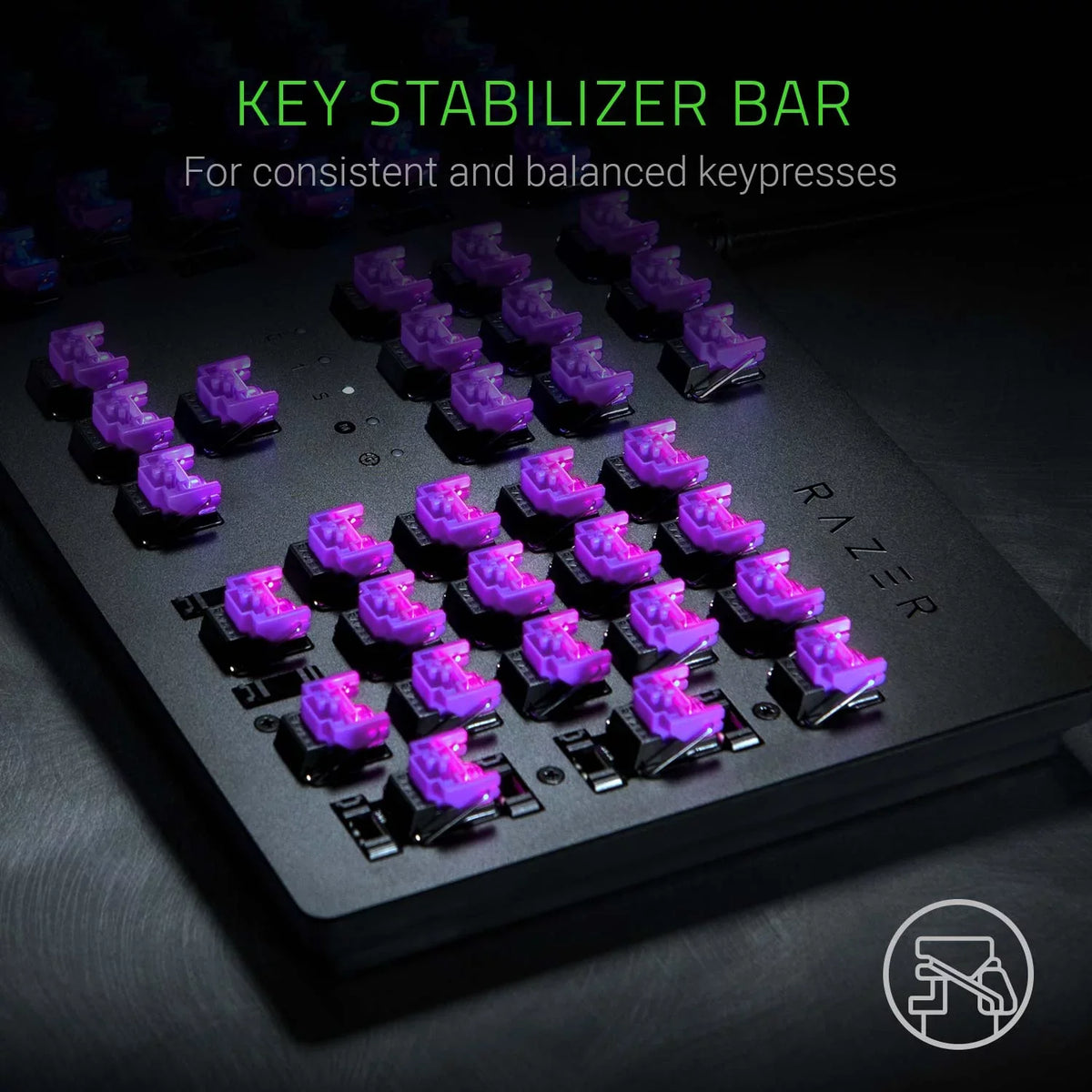 Razer Huntsman Opto-Mechanical Switch - Hybrid On-Board Memory & Cloud Storage - Durability of up to 100 Million Keystrokes - Light and Clicky Gaming Keyboard