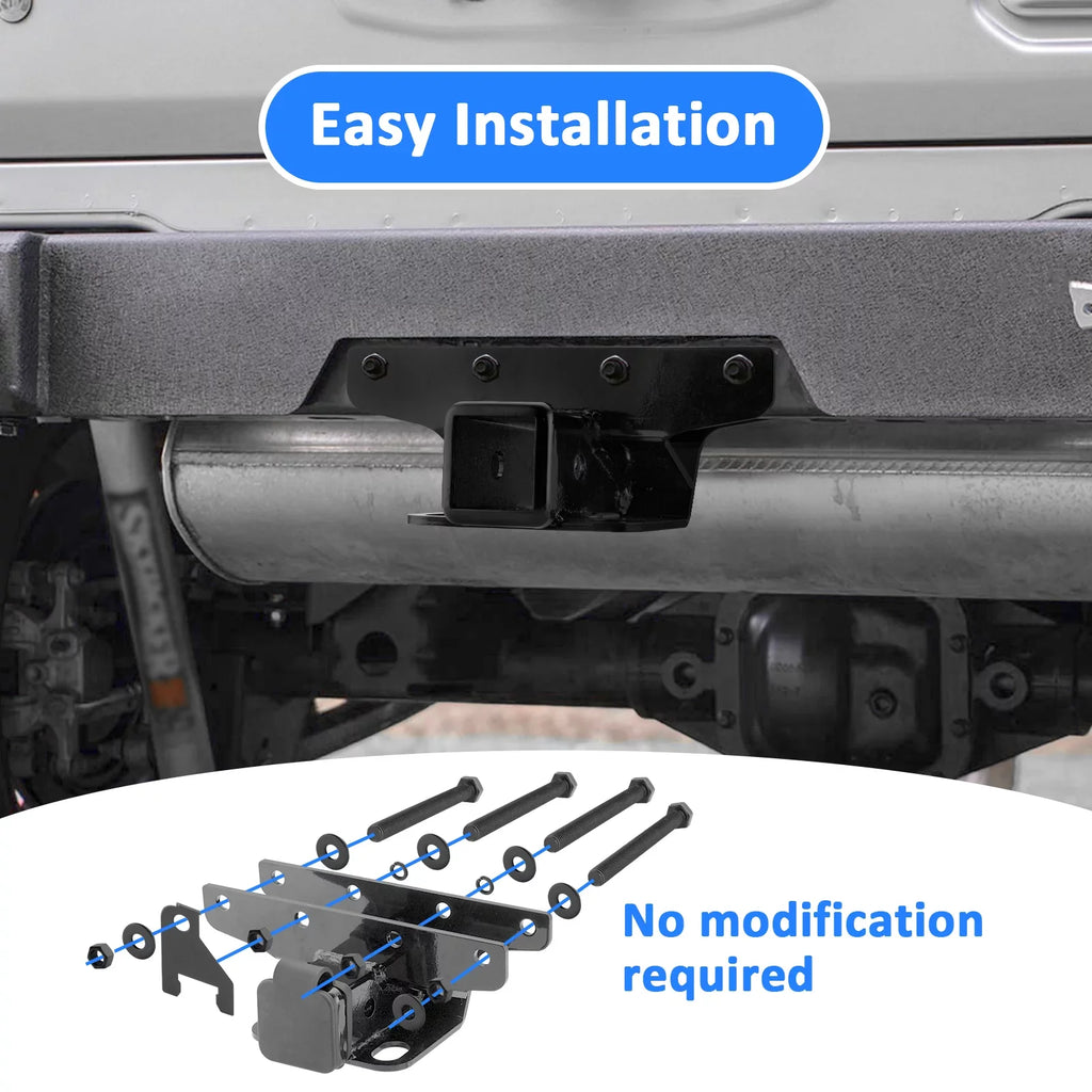 WEISEN - 2" Heavy Duty Rear Receiver Hitch for 2018-2022 Jeep Wrangler JL/JLU