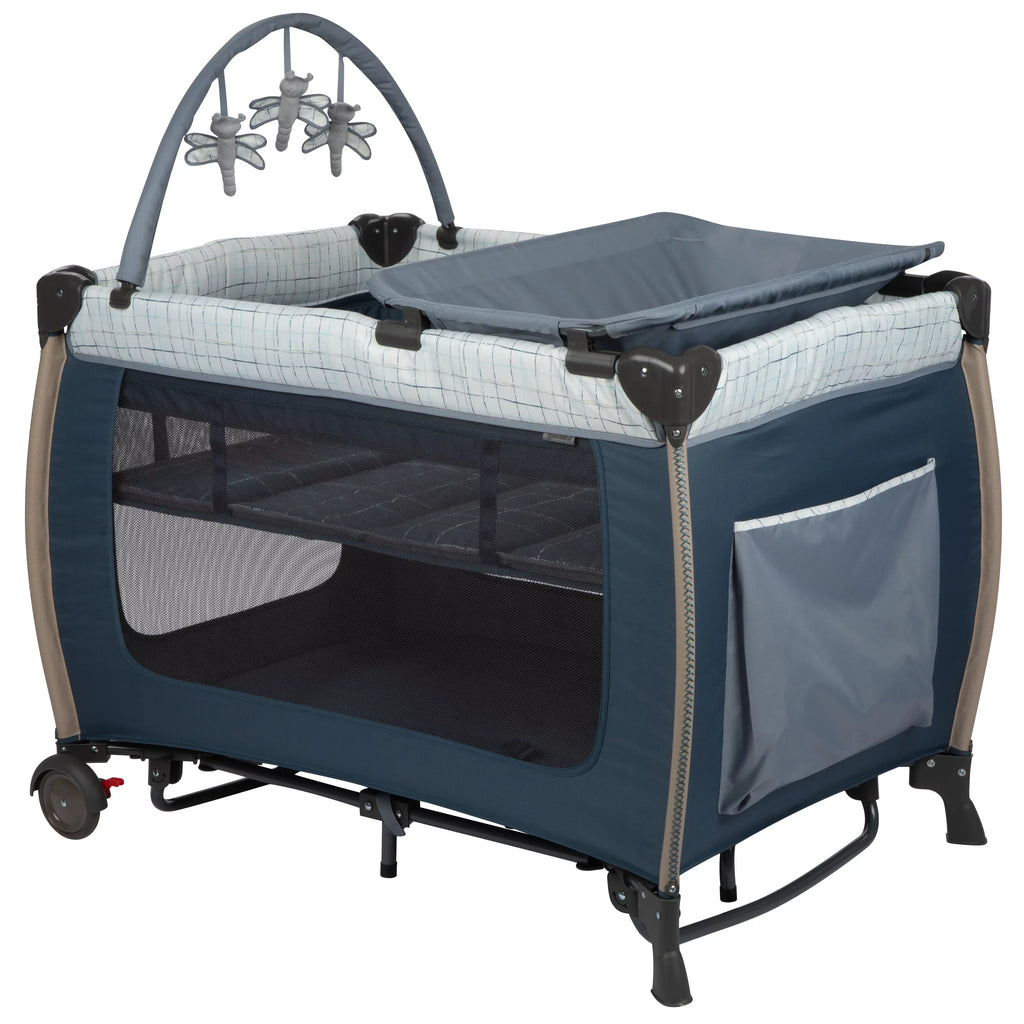 Monbebe Willow Rocking Play Yard with Full Size Bassinet; Plaid