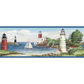 York Wallcoverings 15 ft. Portfolio II Lighthouse/Sailboat Border Wallpaper