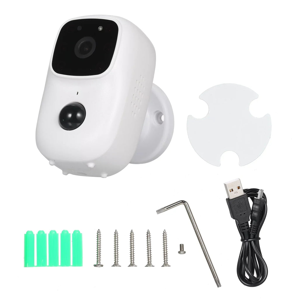 Wireless Rechargeable Battery Powered , Home , WiFi with Motion Detection IR , IndoorOutdoor with Mic and Speaker