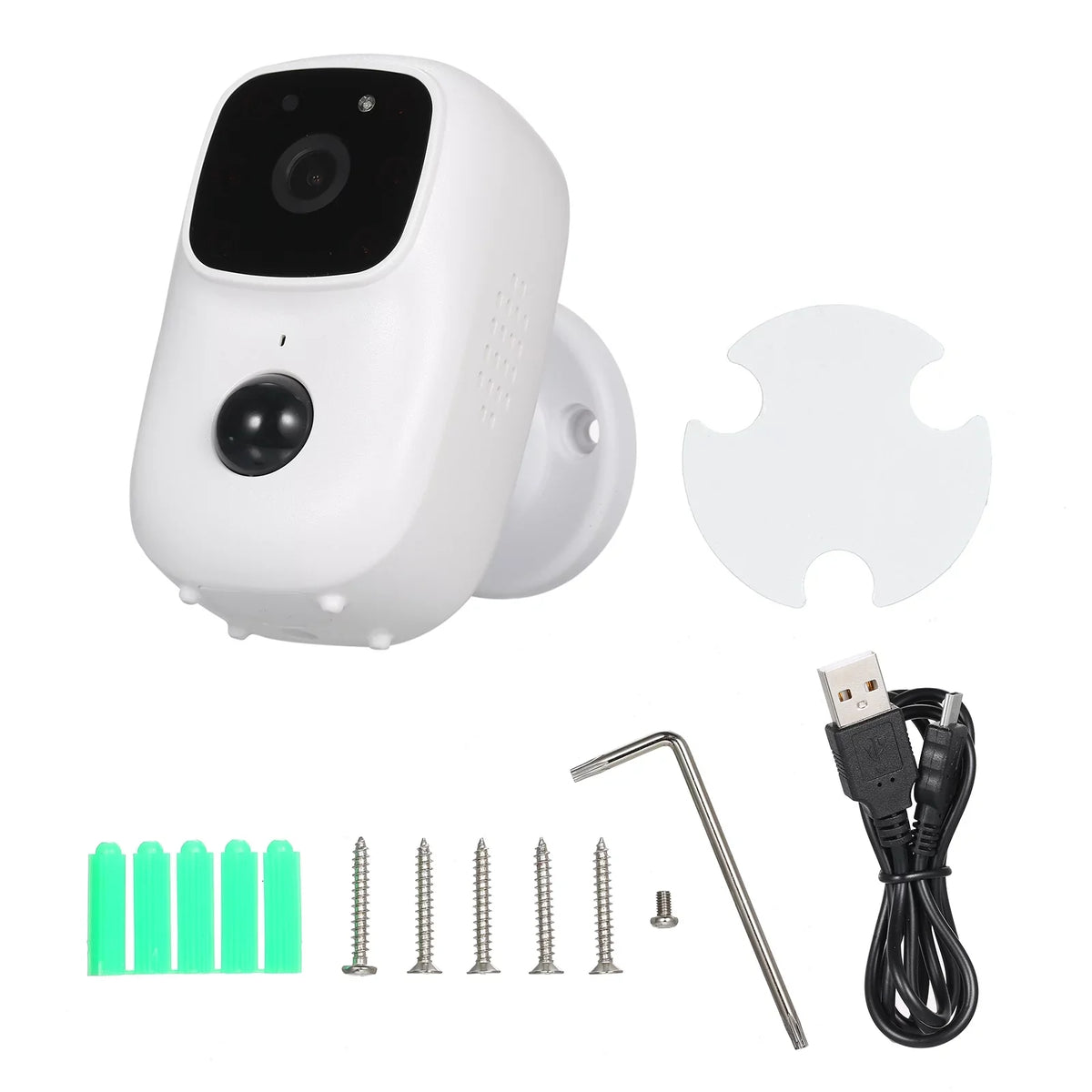 Wireless Rechargeable Battery Powered , Home , WiFi with Motion Detection IR , IndoorOutdoor with Mic and Speaker