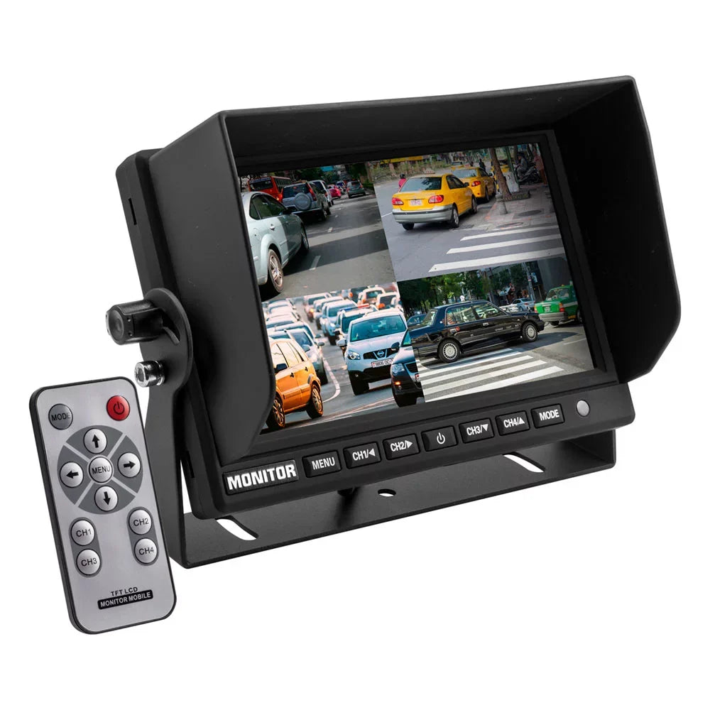 iBeam TE-7VS-4 Universal 7" Color LCD Monitor Monitor with Quad Camera Input