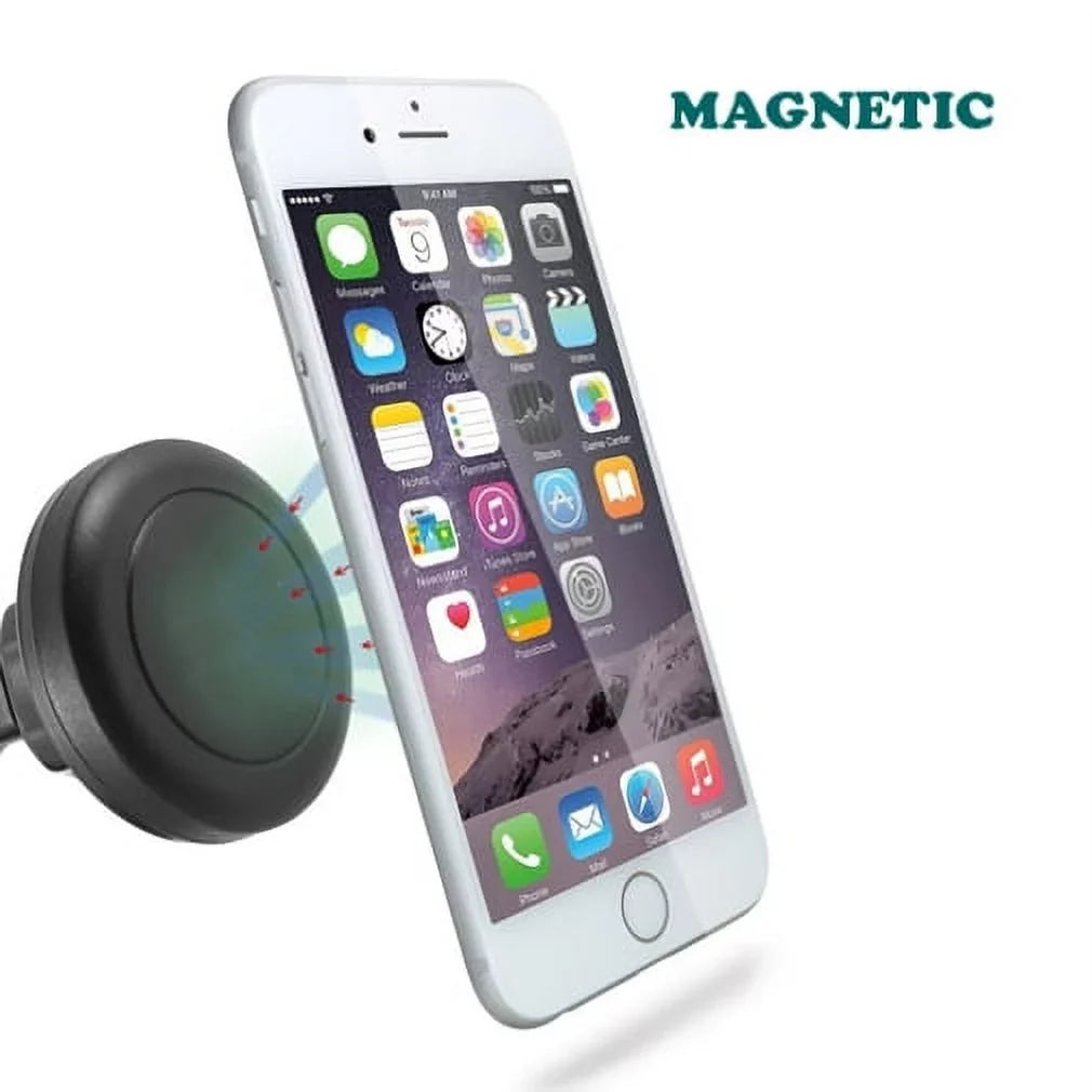 Premium Magnetic Car Mount Dash Windshield Holder Window Rotating Dock Stand Strong Grip Adjustable Suction QQP for Galaxy J7 Perx V (2017), Mega 2 Note 2 On5 Prevail LTE S4, S5 Active, Mini
