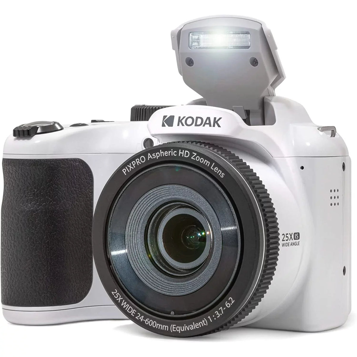 Kodak PIXPRO Astro Zoom AZ255-WH 16MP Digital Camera, 25X Optical Zoom, White Bundle with Lexar 32GB Capability 800x UHS-I SDHC Memory Card + Deco Photo Camera Bag