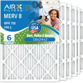 18x24x2 Air Filter MERV 8 Comparable to MPR 700 & FPR 5 Electrostatic Pleated Air Conditioner Filter 6 Pack HVAC AC Premium USA Made 18x24x2 Furnace Filters by AIRX FILTERS WICKED CLEAN AIR.