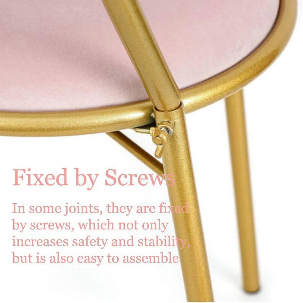 MONIPA Golden Butterfly Backrest Chairs Modern Vanity Stool with Cushioned Back Vanity Chair Pink Princess Chair Girls Ladies Creative Makeup Stool Art Leisure Chair Seat for Bedroom; Dining Room