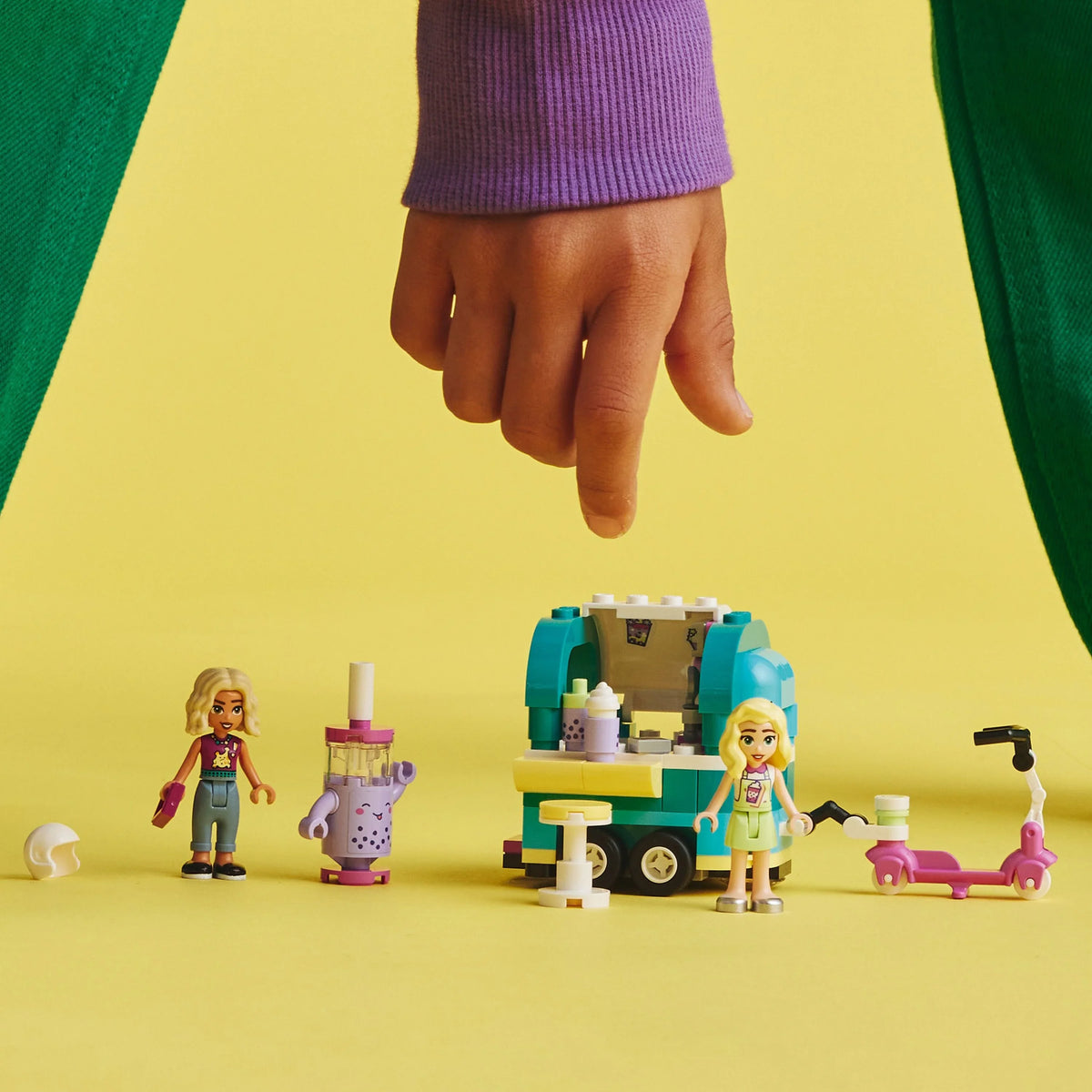 LEGO Friends Mobile Bubble Tea Shop 41733; Fun Vehicle Pretend Play Set with Mini-Dolls and Toy Scooter for Girls and Boys Ages 6 Plus