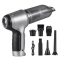 Tomfoto Handheld Car Handheld Cordless Cleaner Portable Air Duster & Hand Pump With 19000Pa Strong Suction USB for Pet Hair Dust Gravel Cleaning Home Office
