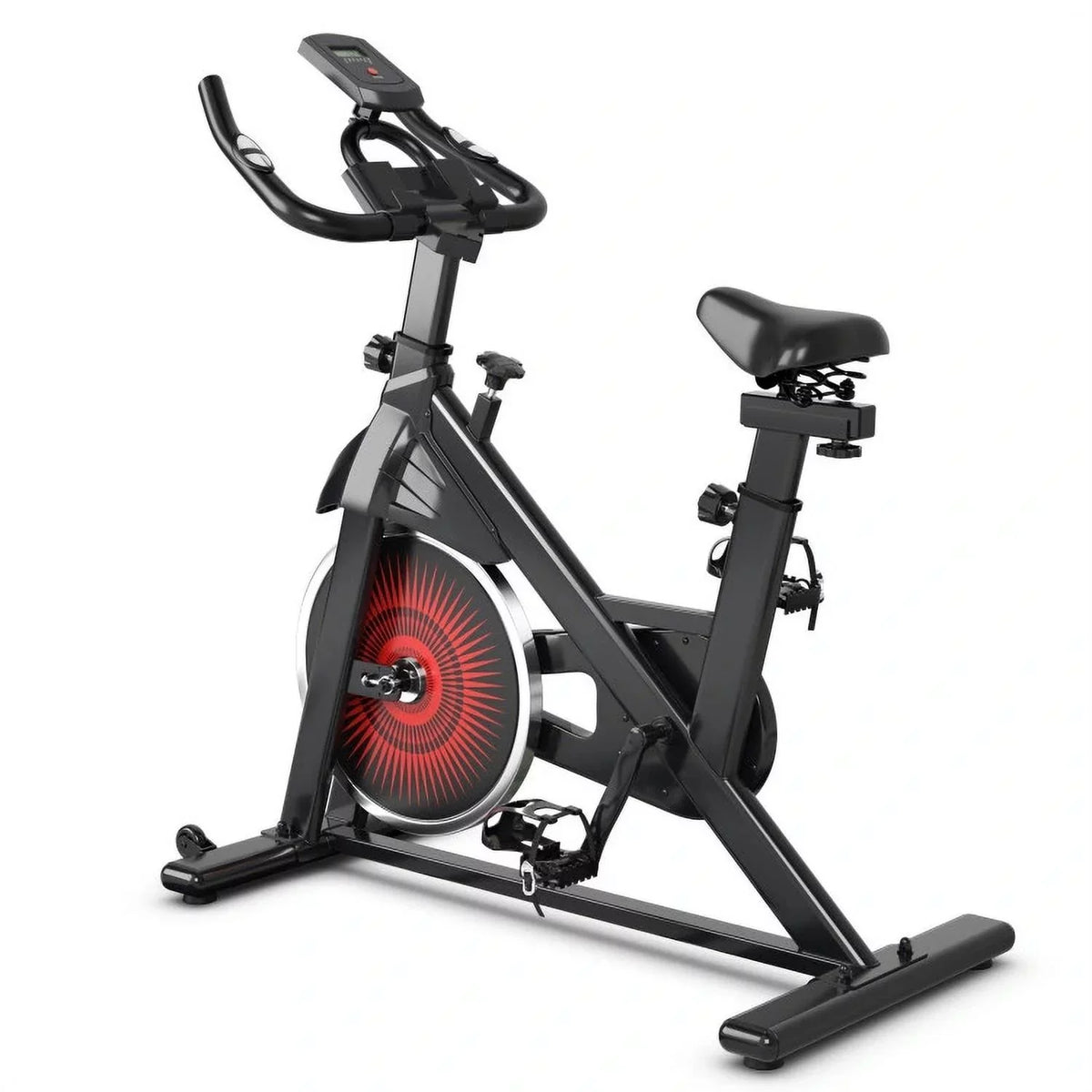 FEIKUQI Exercise Bicycle; Adjustable Resistance Silent Belt Drive; Gym Indoor Stationary Bike; Red
