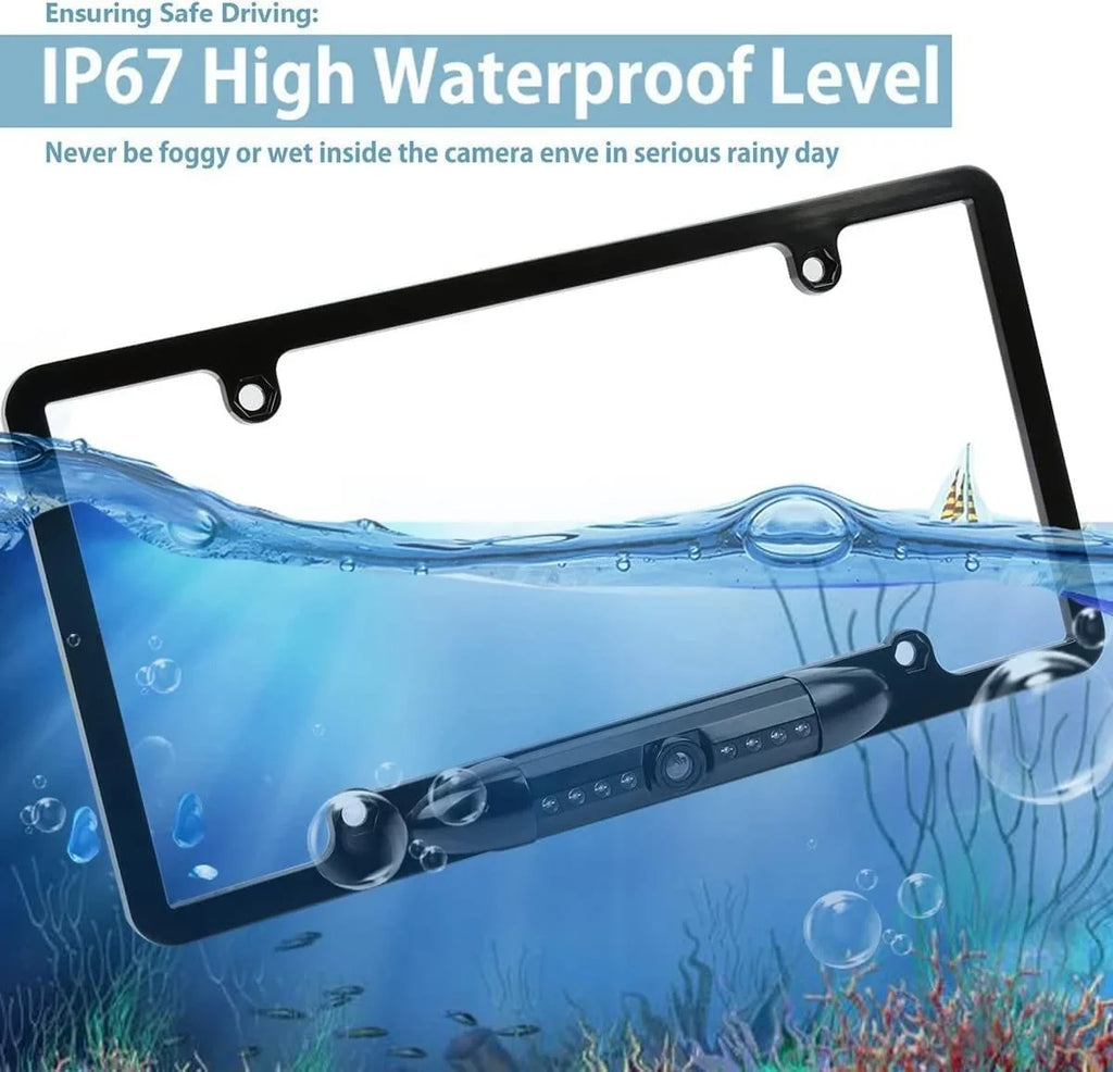 CAM108 Backup Camera License Plate HD Night Vision Rear View 170° Angle Fluid Compatible with Pioneer Car Radio DMH-100BT DMH-WT8600NEX DMH-160BT DMH1770NEX AVH-120BT AVH-210EX AVH-2550NEX