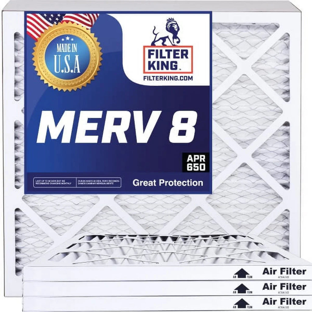 Filter King 11x32.5x1a Air Filter | 4-PACK | MERV 8 HVAC Pleated A/C Furnace Filters | MADE IN USA | Actual Size: 11 x 32.5 x .75"