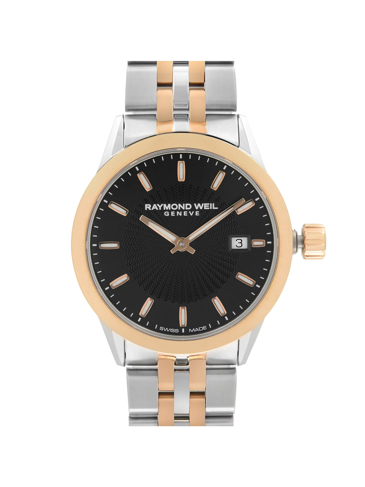 Raymond Weil Freelancer Two-Tone Steel Black Dial Ladies Watch 5629-SP5-20021