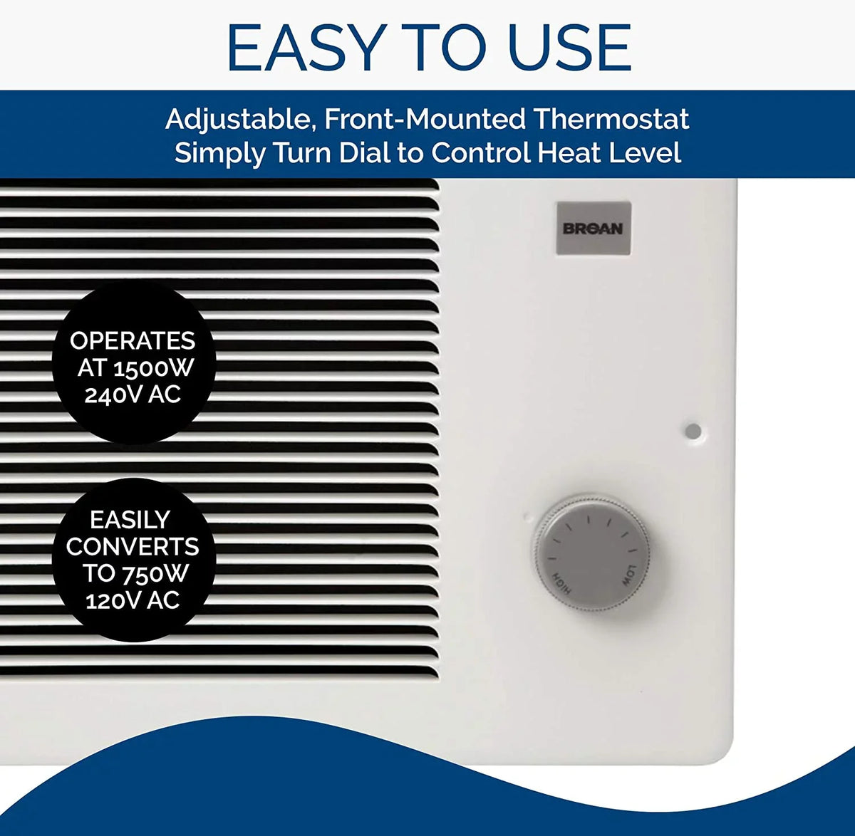 Broan 170 Wall Heater - White