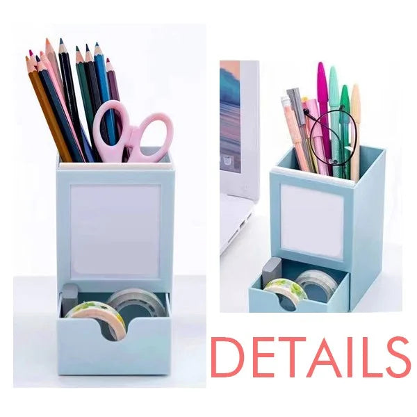 Elliptical Cosc Nebula Universe Pattern Desk Supplies Organizer Pen Holder Card