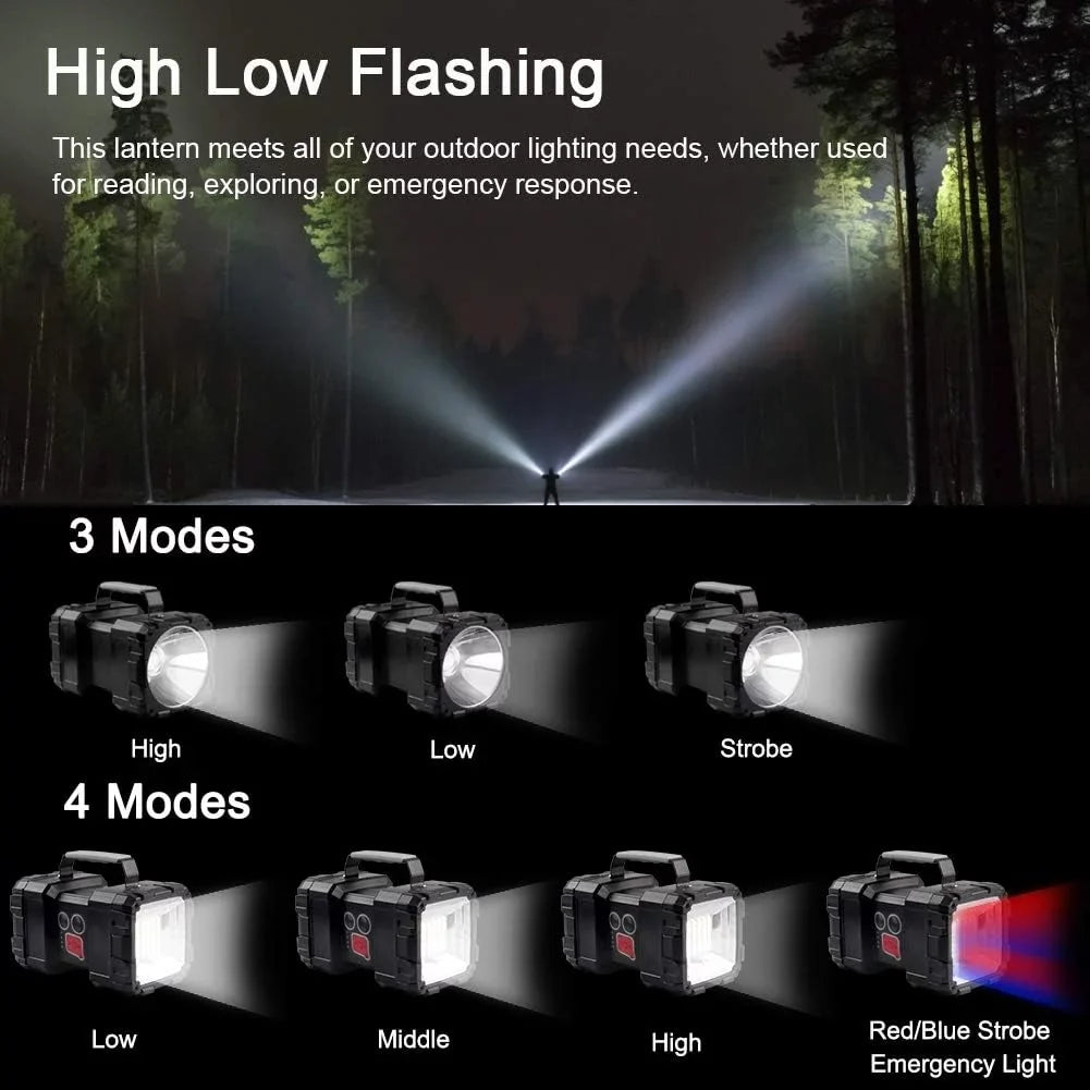 AlpsWolf Rechargeable Flashlight; LED Spotlight Flashlight 15000 Capacity 4000LM 20h Ultra-Long Standby Ultra Bright Flashlight Streamproof with USB Output as a Power Bank for Camping Accessories W845