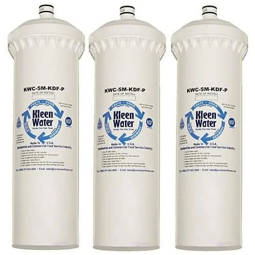replacement carbon filter cartridge; compatible with cuno aqua-pure cfs8112-s; polyphosphate scale inhibitor; made in usa; set of 3