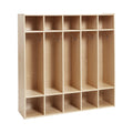 ECR4Kids Streamline 5-Section Coat Locker; Classroom Furniture; Natural