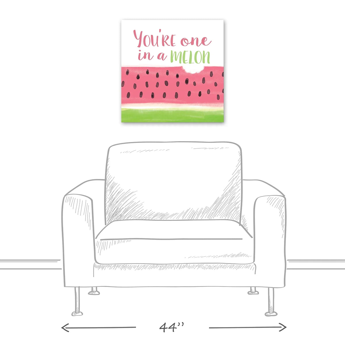 Creative Products One in A Melon 20x20 Canvas Wall Art