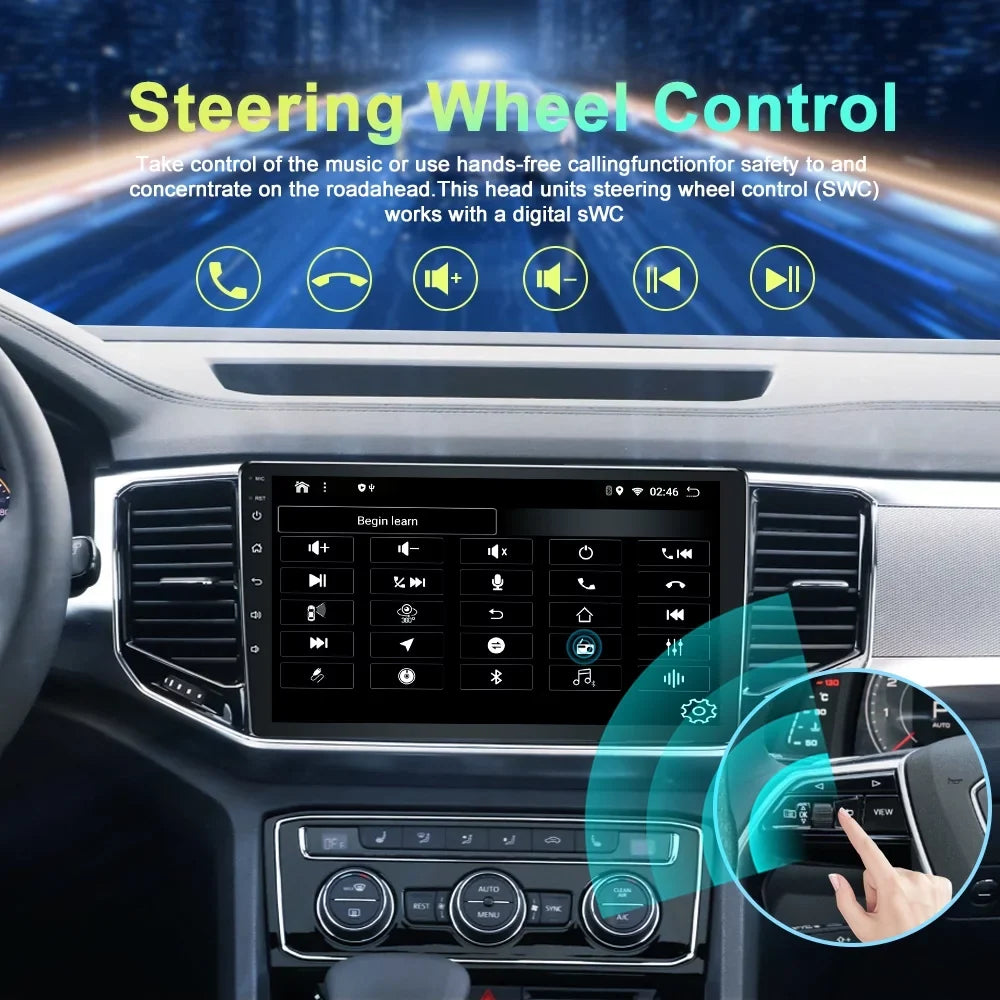 10.1 Inch Car Audio for Toyota Tundra 2007-2013, Sequoia 2008-2017, Android 13 GPS Navigation with Bluetooth 5.0 FM AM Radio DSP Carplay 4GB 64GB