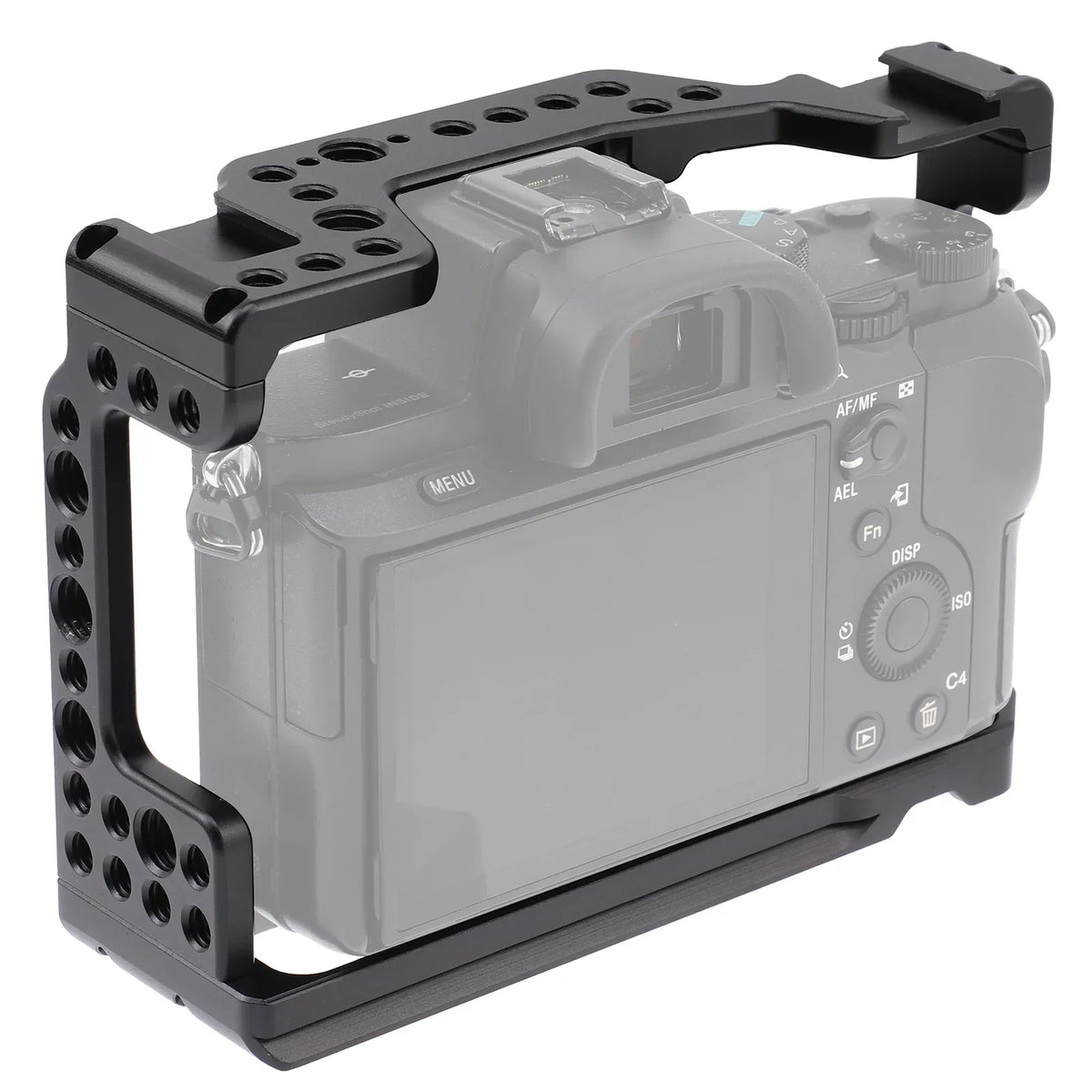 Cage Aluminum Alloy Video Cage Replacement for A7M3 A7R3 A9 Mirrorless with Cold Shoe Mount 14 Inch & 38 Inch Screw Holes