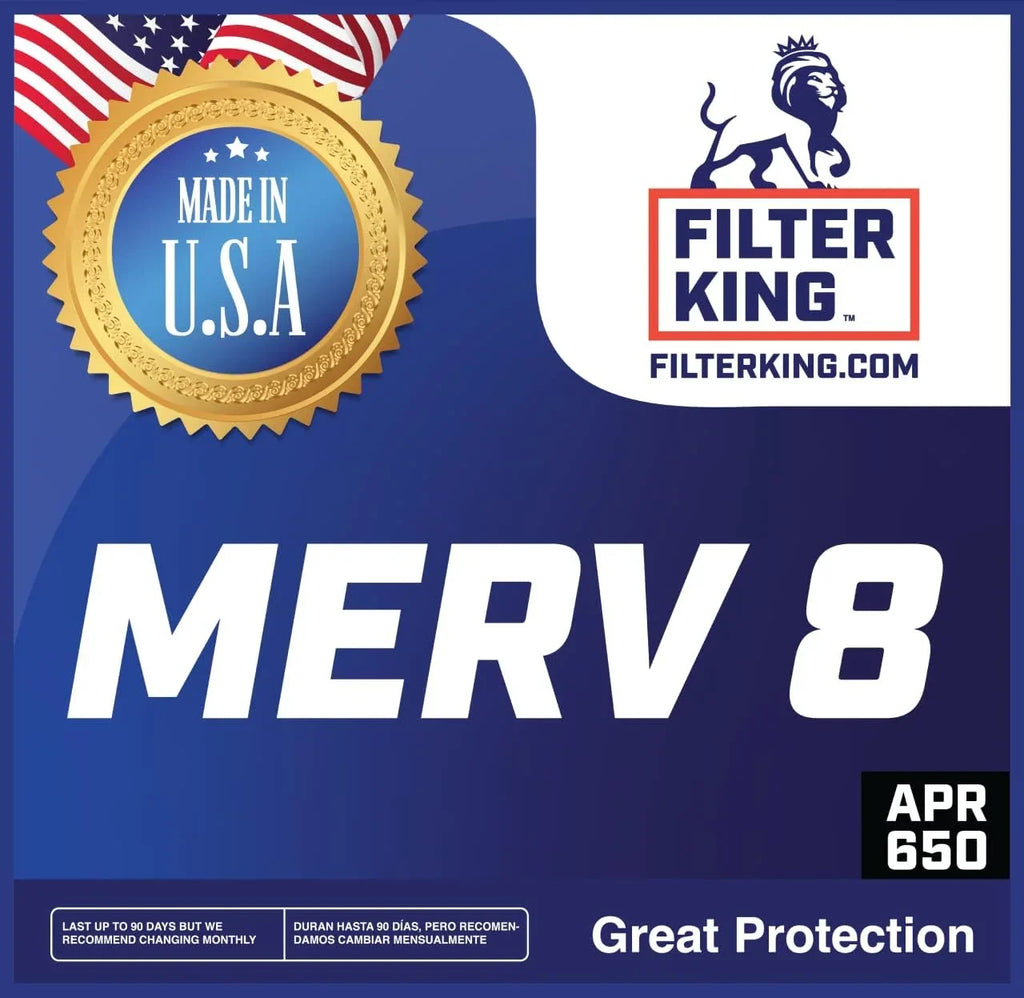 Filter King 9.5x23x1a Air Filter | 4-PACK | MERV 8 HVAC Pleated A/C Furnace Filters | MADE IN USA | Actual Size: 9.5 x 23 x .75"