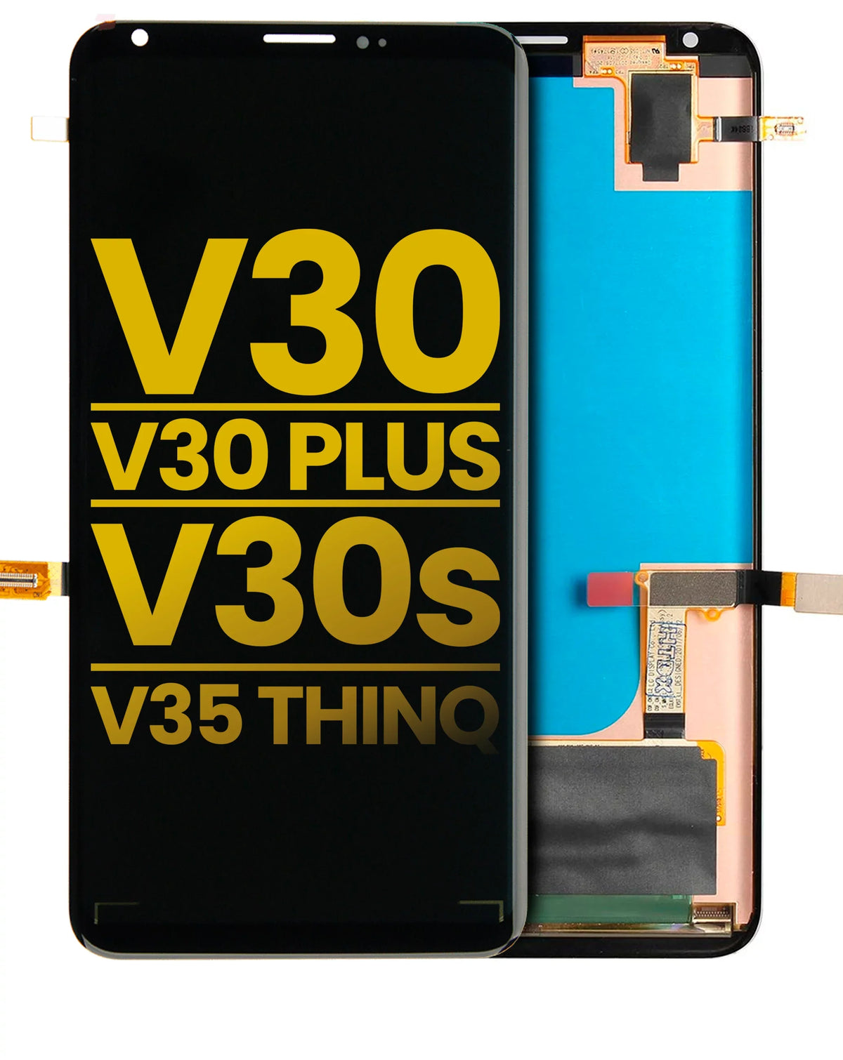Replacement OLED Assembly Without Frame Compatible For V30 / V30 Plus / V30S / V35 ThinQ (Refurbished) (Aurora Black)