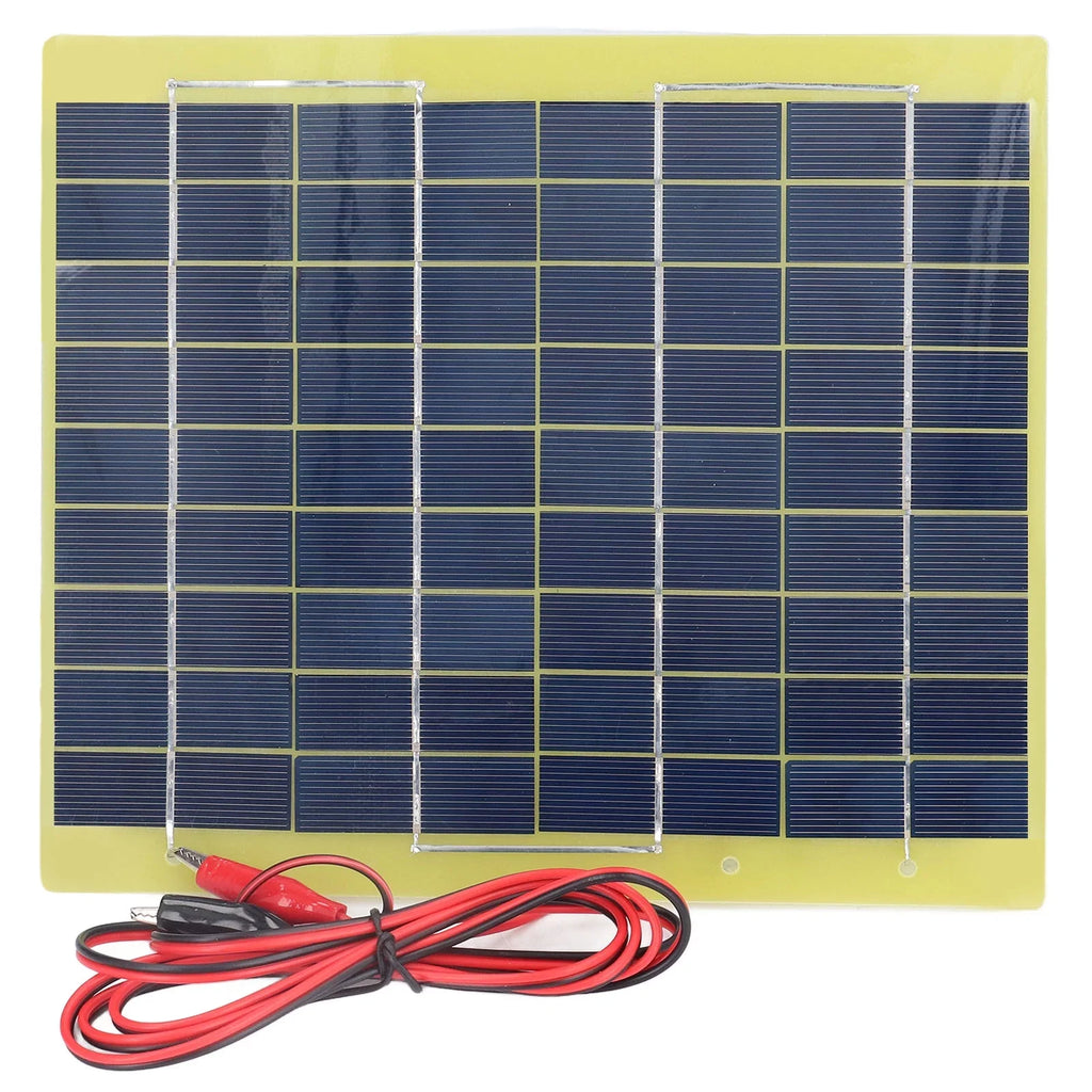 Qulable Solar Panel Polysilicon Material Low Light Efficiency Lightweight Portable Solar Charger for Charging 12V Battery 5W 18V