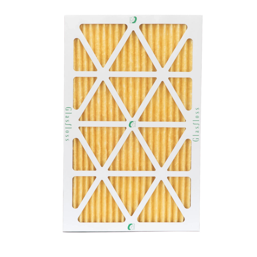 6 Pack of 14x24x1 MERV 11 Pleated Air Filters by Glasfloss. Actual Size: 13-1/2 x 23-1/2 x 7/8