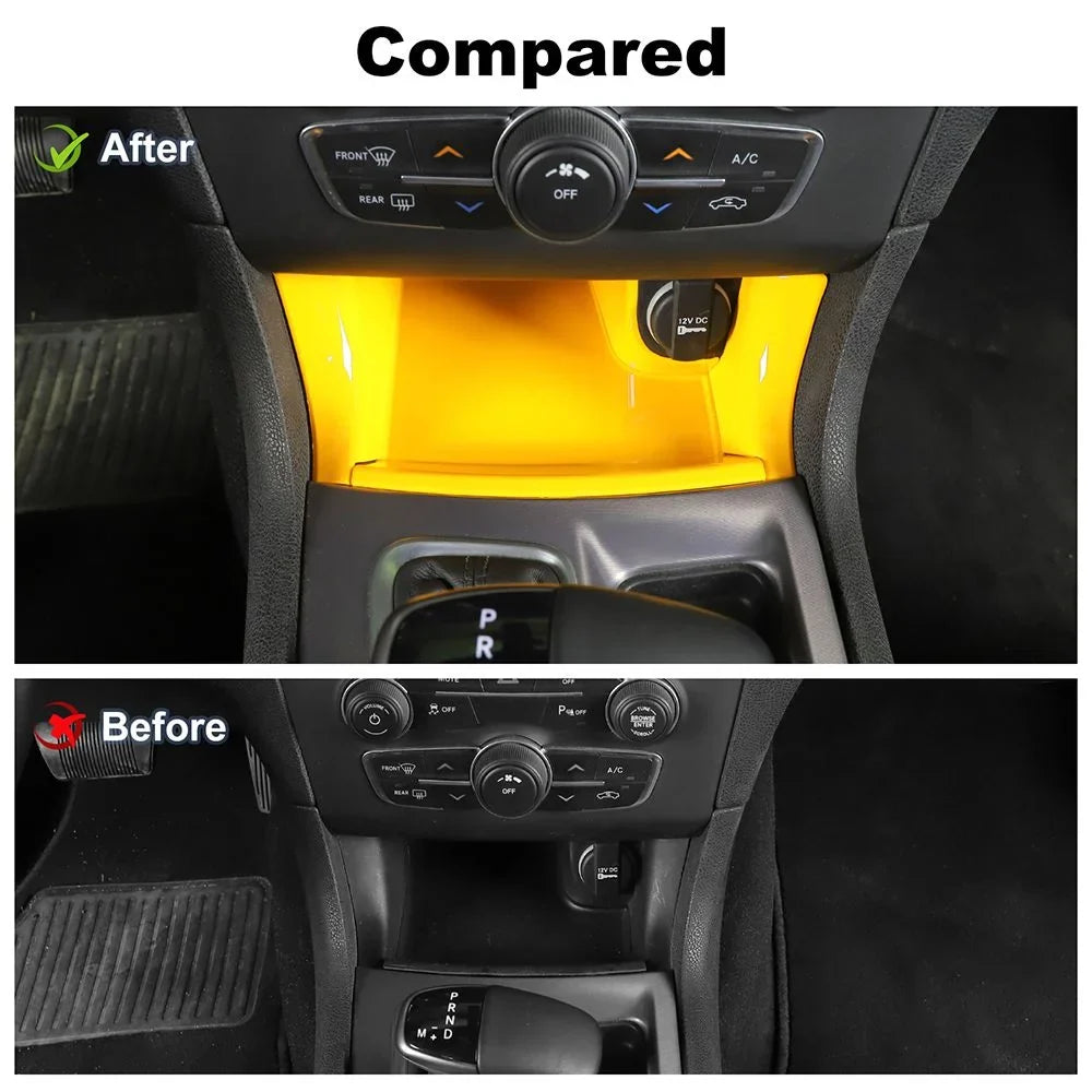 Teledu 17x Yellow Set Center Console Dash Panel Cover Trim Kit