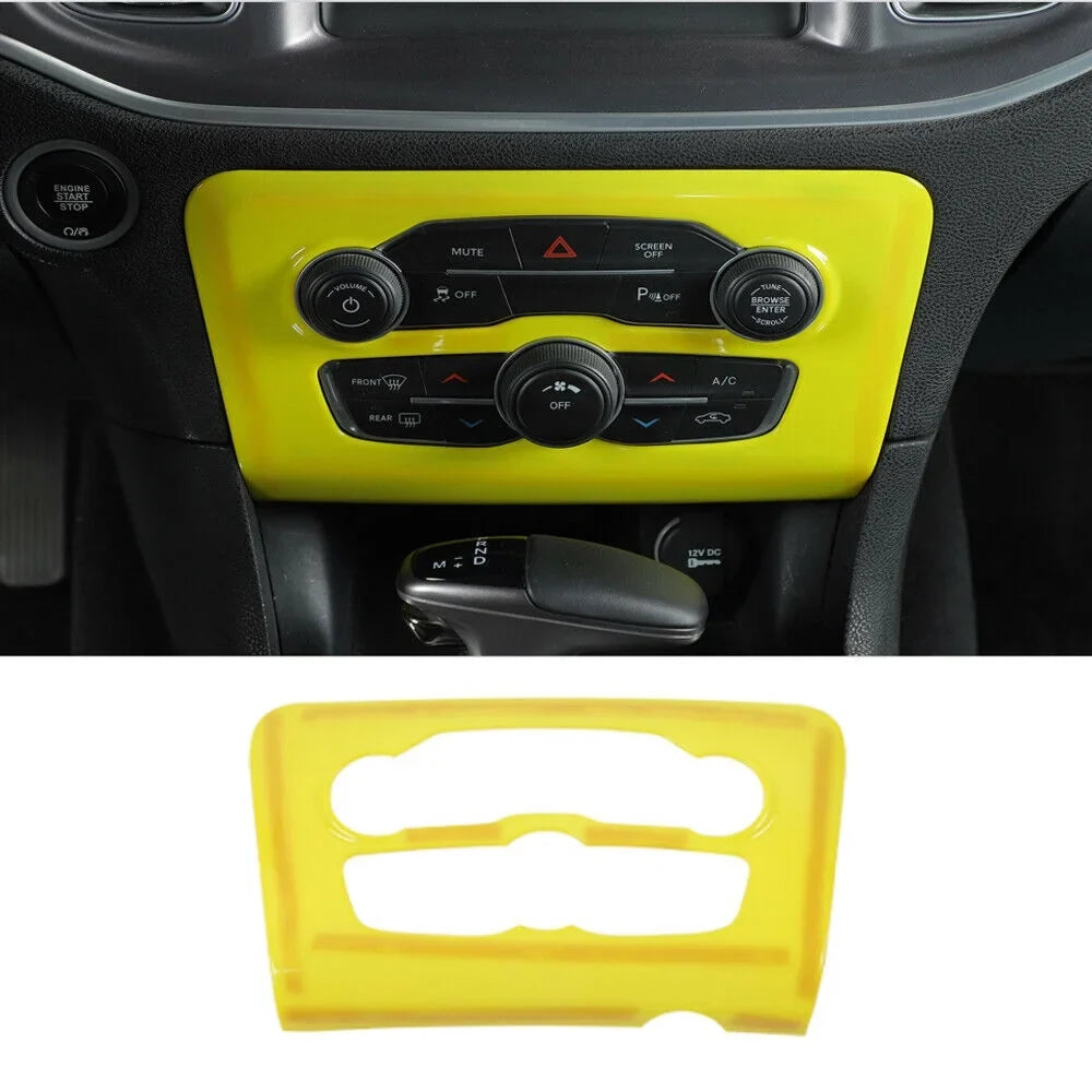 Teledu 17x Yellow Set Center Console Dash Panel Cover Trim Kit