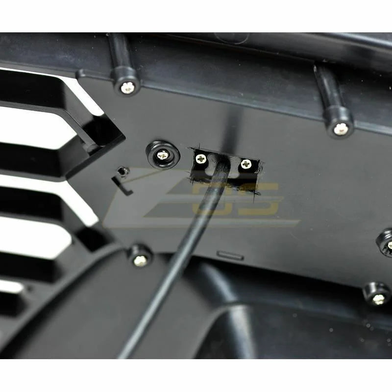 Extreme Online Store Replacement for 2014-2019 Chevrolet Corvette C7 All Models | GM Factory Z06 Style Painted Carbon Flash Metallic Front Bumper Lower Grille Cover (with Front Camera Bracket)