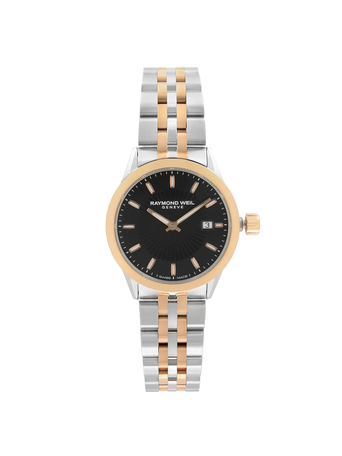 Raymond Weil Freelancer Two-Tone Steel Black Dial Ladies Watch 5629-SP5-20021