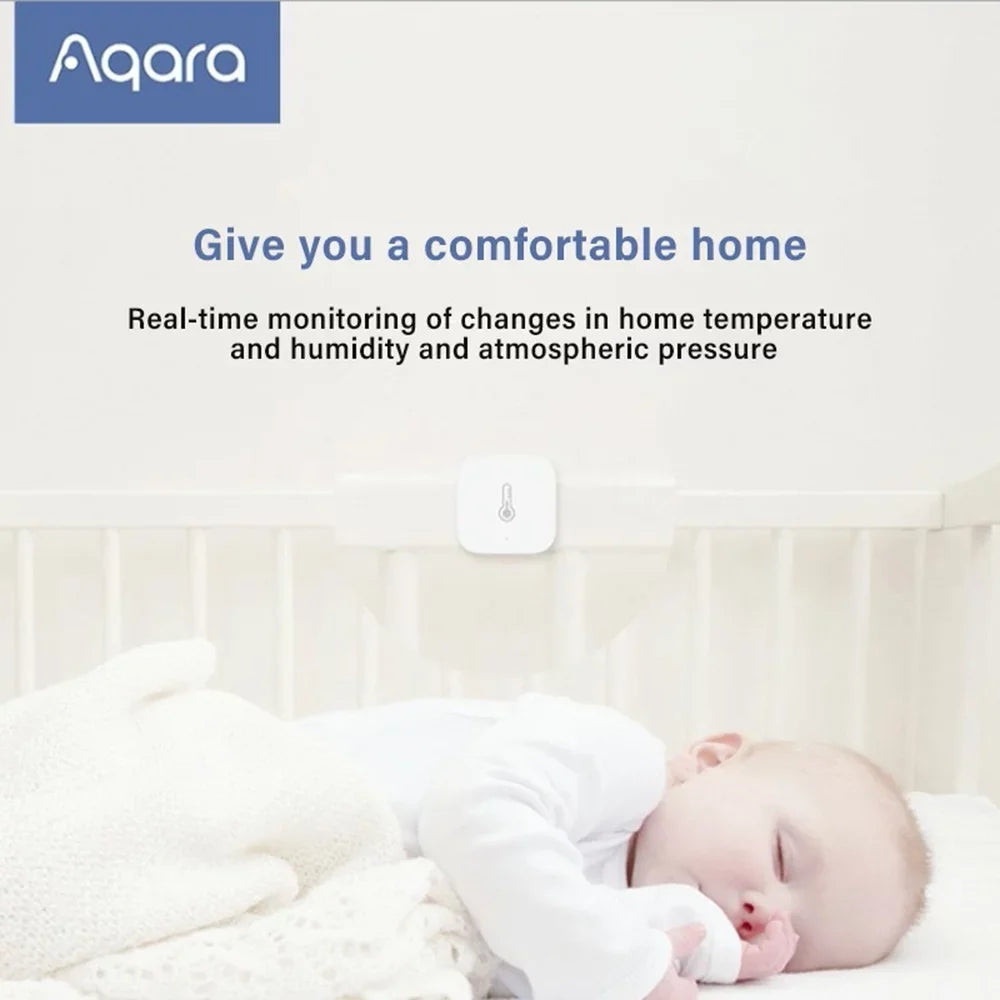 Temperature Sensor Smart Aqara Humidity Sensor for Remote Monitoring and Home Automation REQUIRES AQARA HUB Compatible with HomeKit