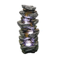 Kmowoo 40inches High Stacked Simulated Rock Fluid Fountain with LED Lights