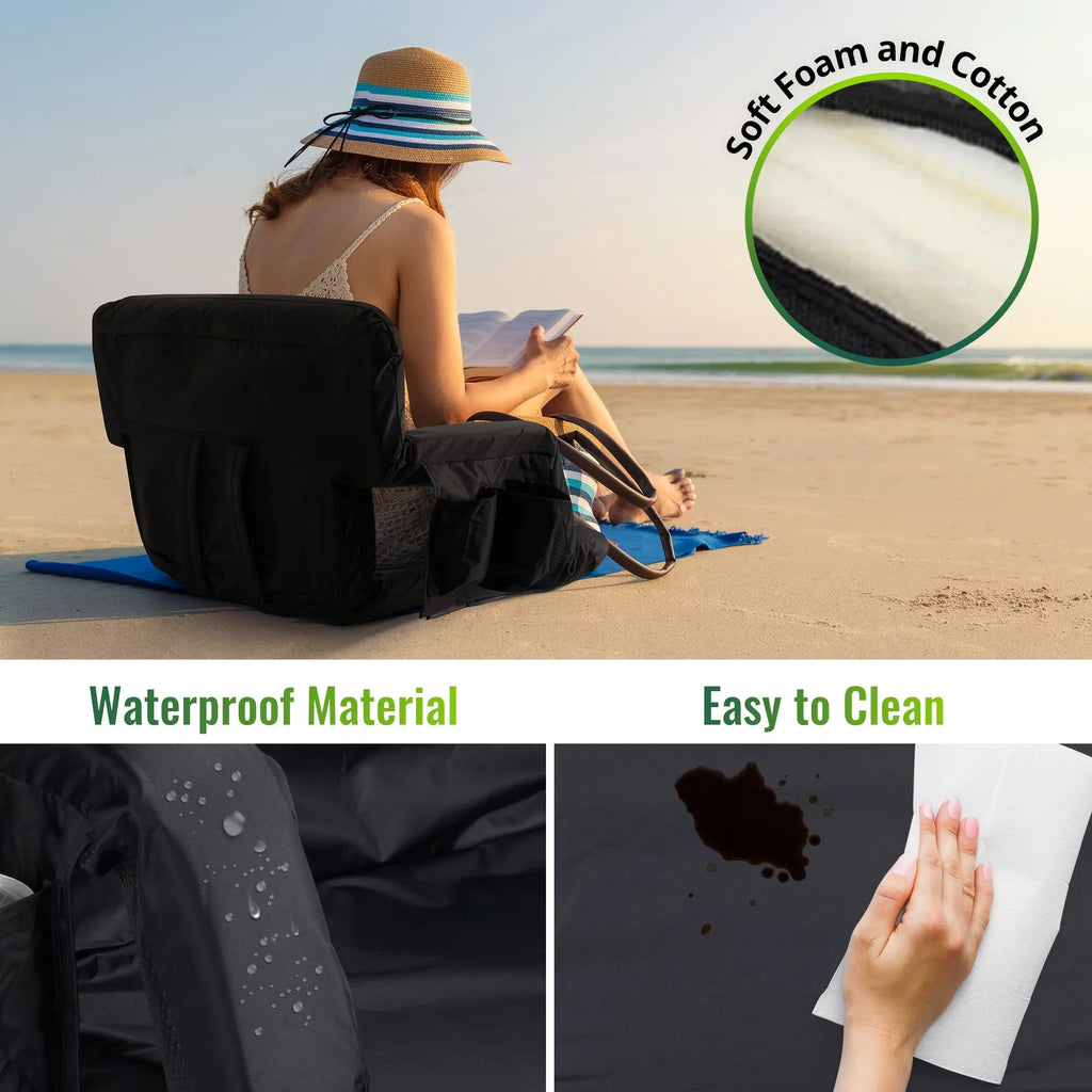 Worcest 2 Pack Wide Folding Stadium Seat, Fluid Thicken Bleacher Chair for Bleachers, Lawns, Backyards for National Women's Soccer Tournament
